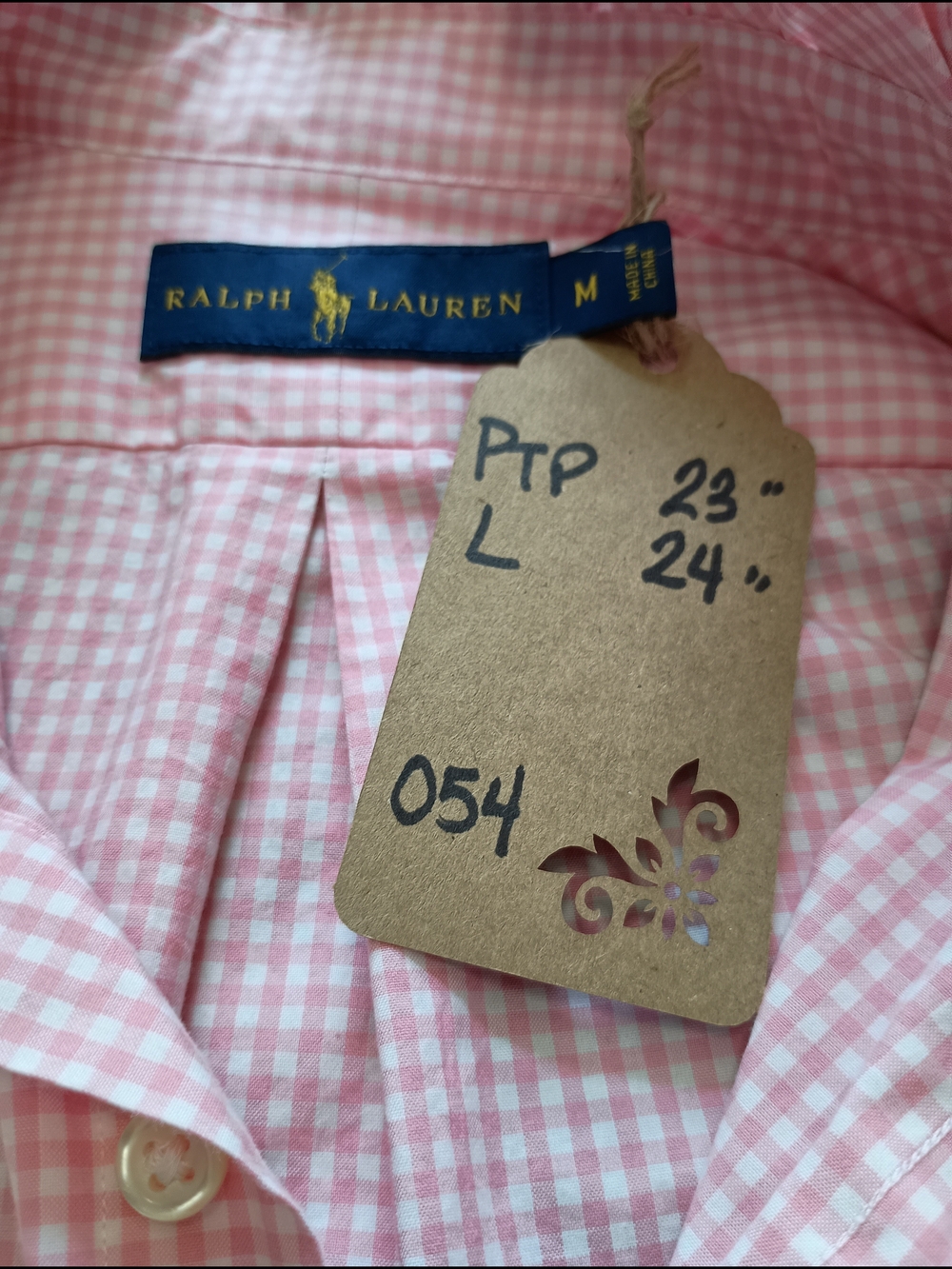 Upcycled Women's Ralph Lauren Ruffled Collar Shirt #054 - Picture 8 of 10